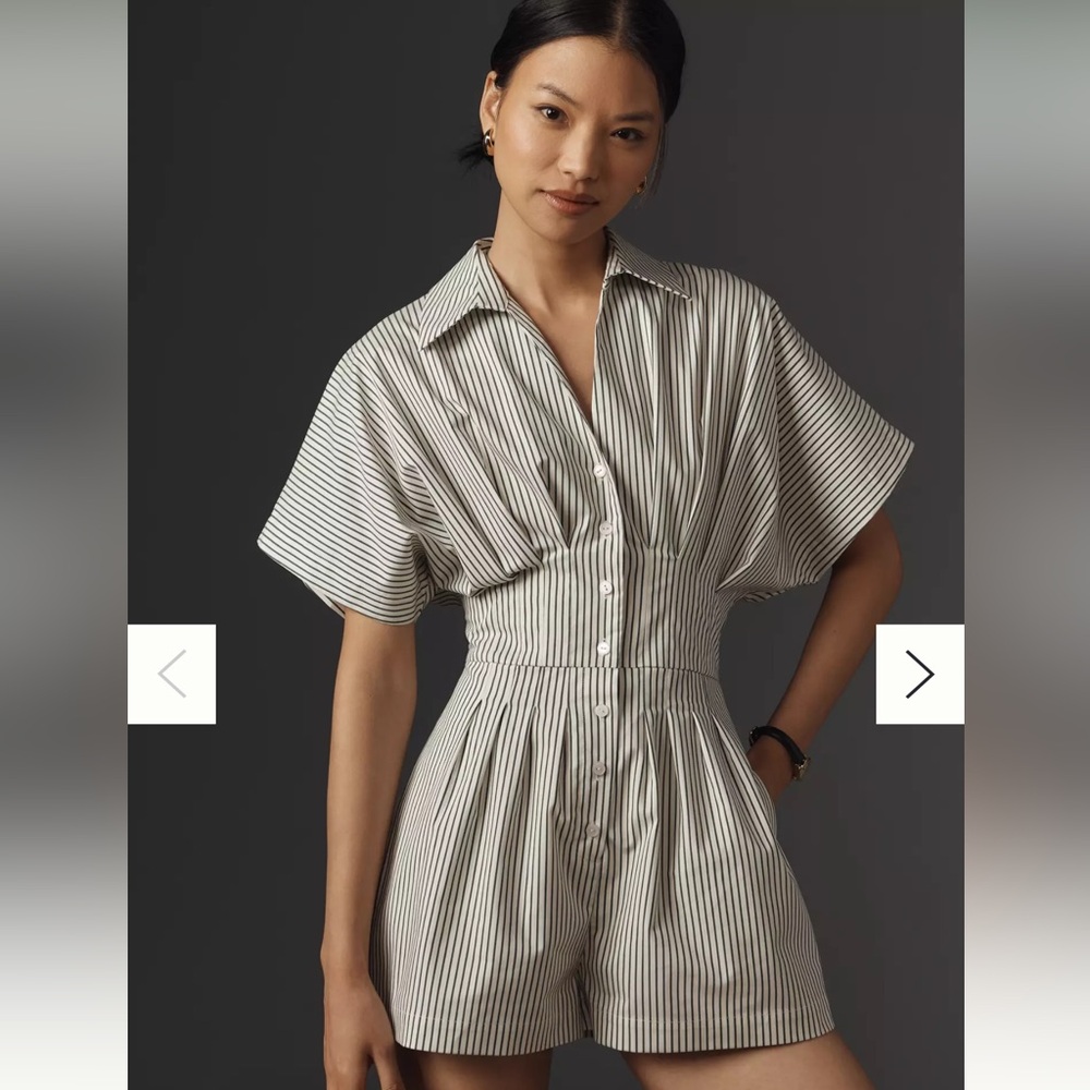 Anthropologie - THE TOBIE PLEATED PLAYSUIT BY EXQUISE - Size XS - New with tags
